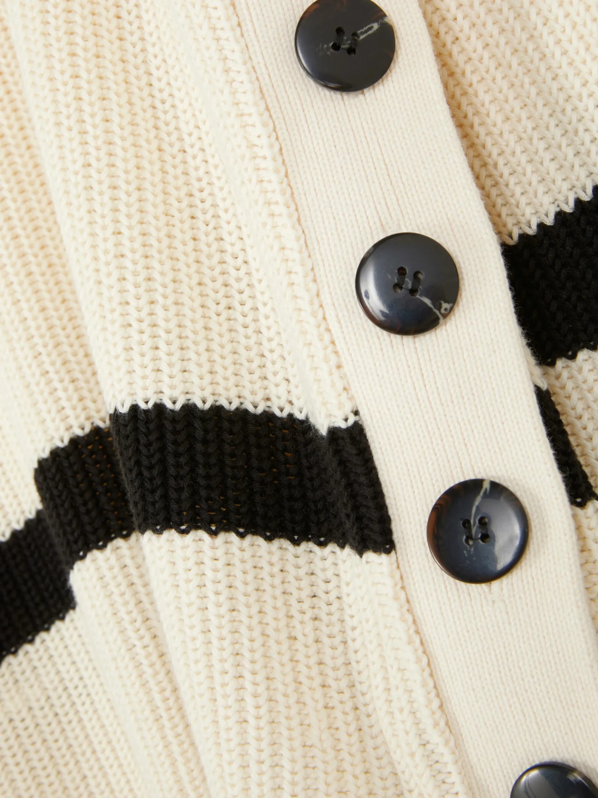 Striped Button Detail Sweater|Primark Outlet
