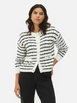 Striped Cable Knit Cardigan|Primark Outlet