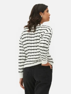 Striped Cable Knit Cardigan|Primark Outlet