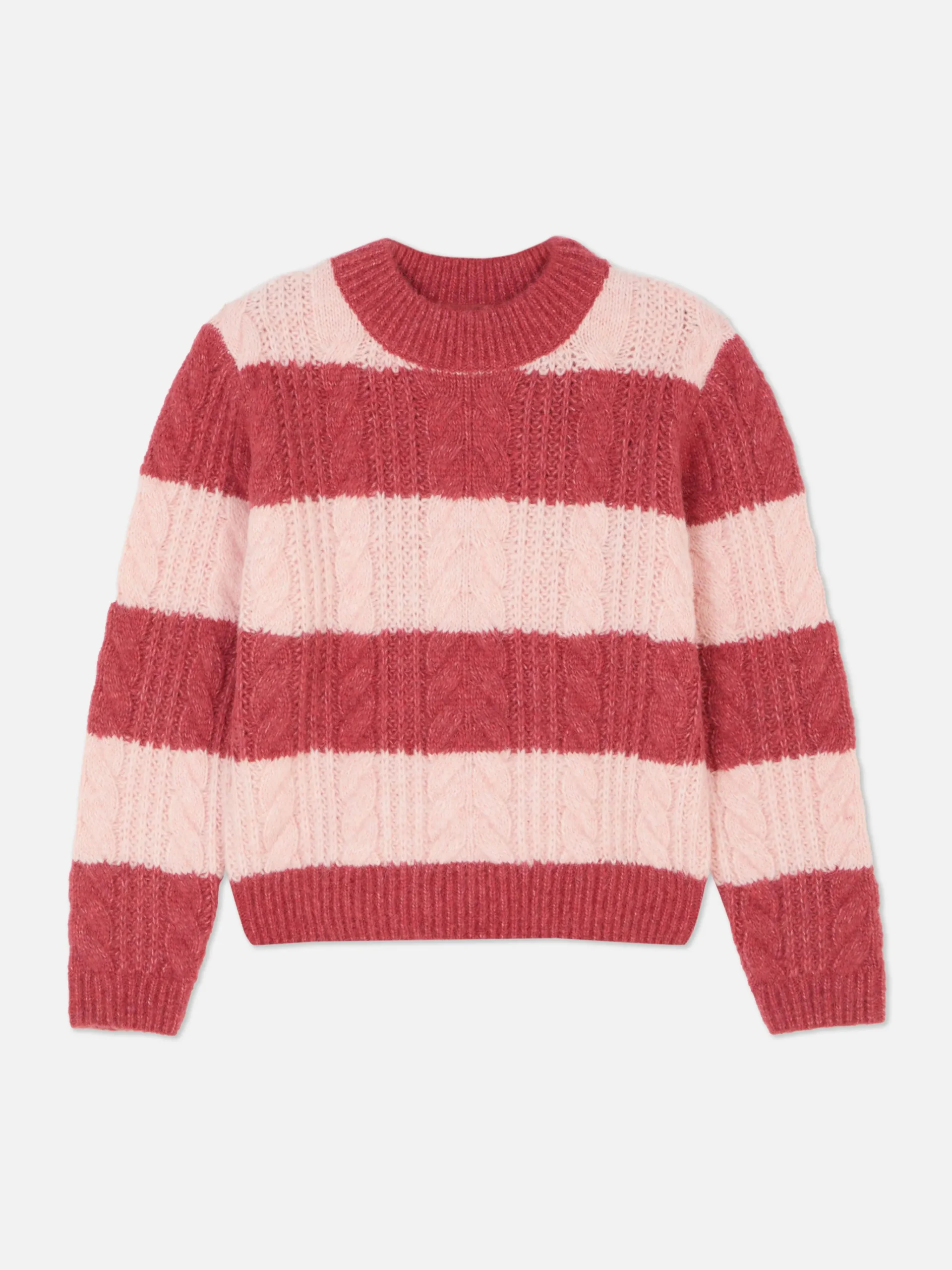 Striped Cable Knit Sweater|Primark Sale