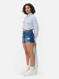 Striped Crop Utility Shirt|Primark Online
