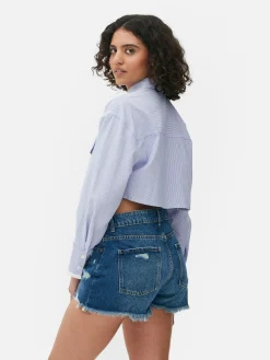 Striped Crop Utility Shirt|Primark Online