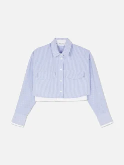 Striped Crop Utility Shirt|Primark Online