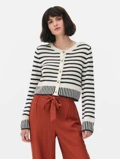 Striped Cropped Cardigan|Primark Hot