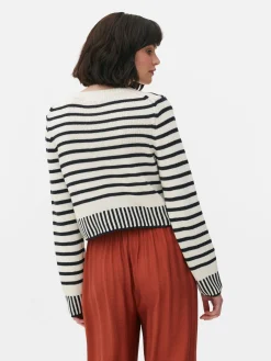 Striped Cropped Cardigan|Primark Hot