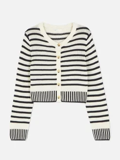Striped Cropped Cardigan|Primark Hot