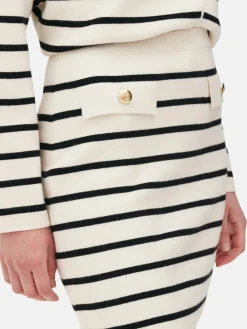Striped Knit Mini Skirt|Primark Clearance