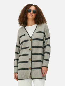 Striped Longline Cardigan|Primark New