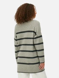 Striped Longline Cardigan|Primark New