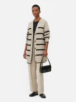 Striped Longline Cardigan|Primark Hot