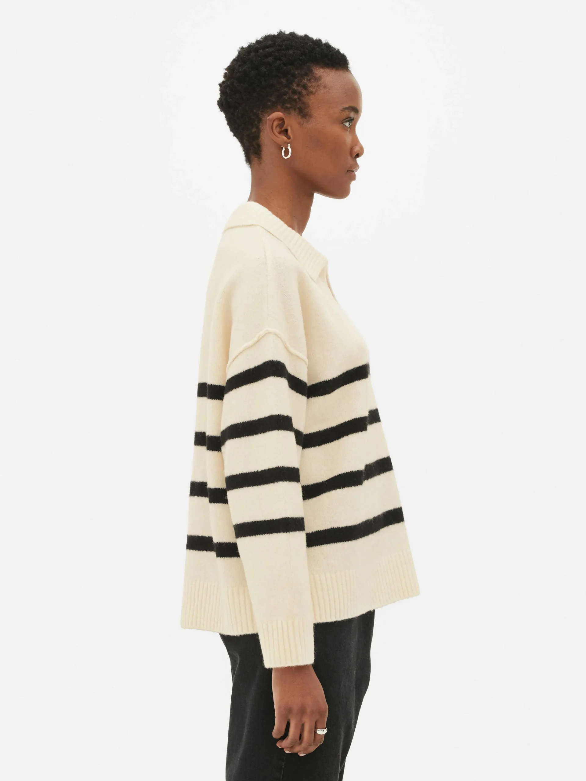 Striped Polo Sweater|Primark Outlet