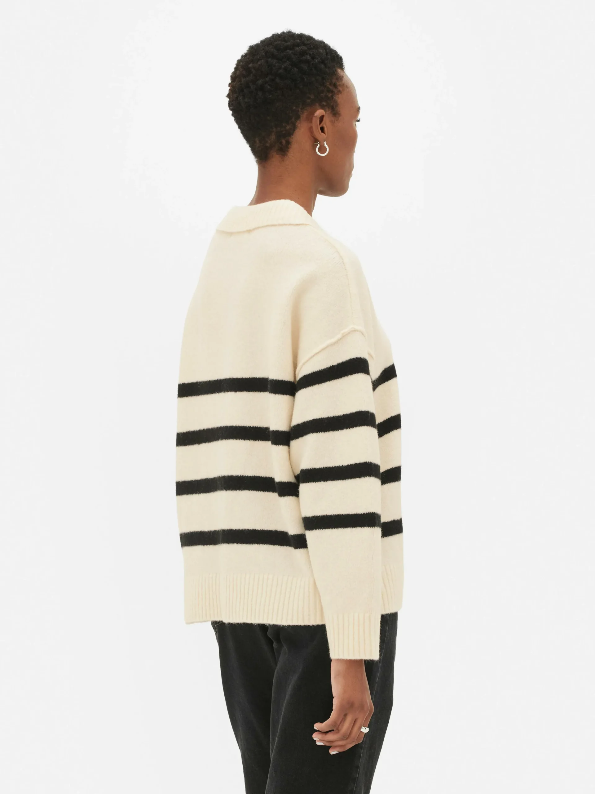 Striped Polo Sweater|Primark Outlet