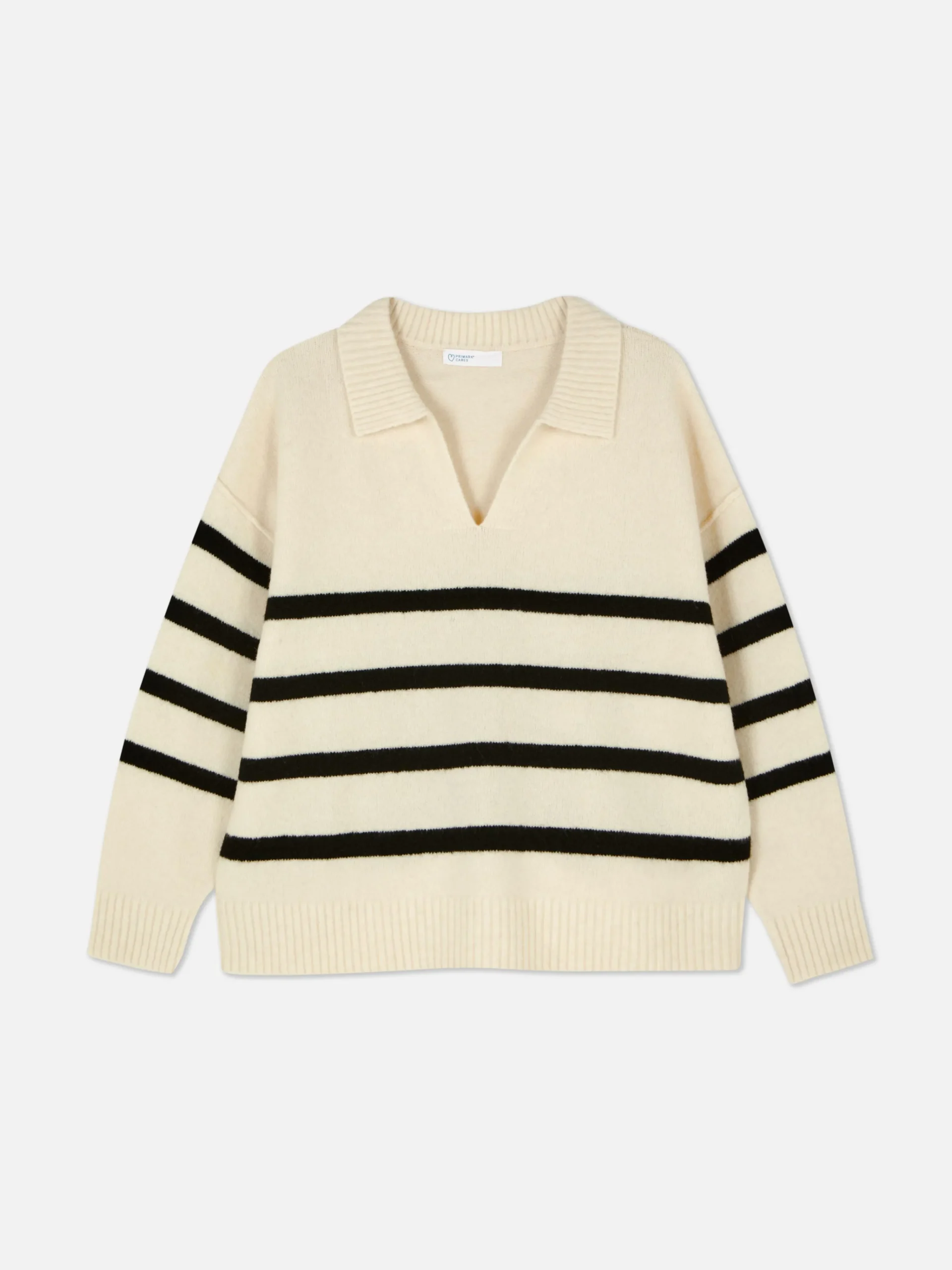 Striped Polo Sweater|Primark Outlet