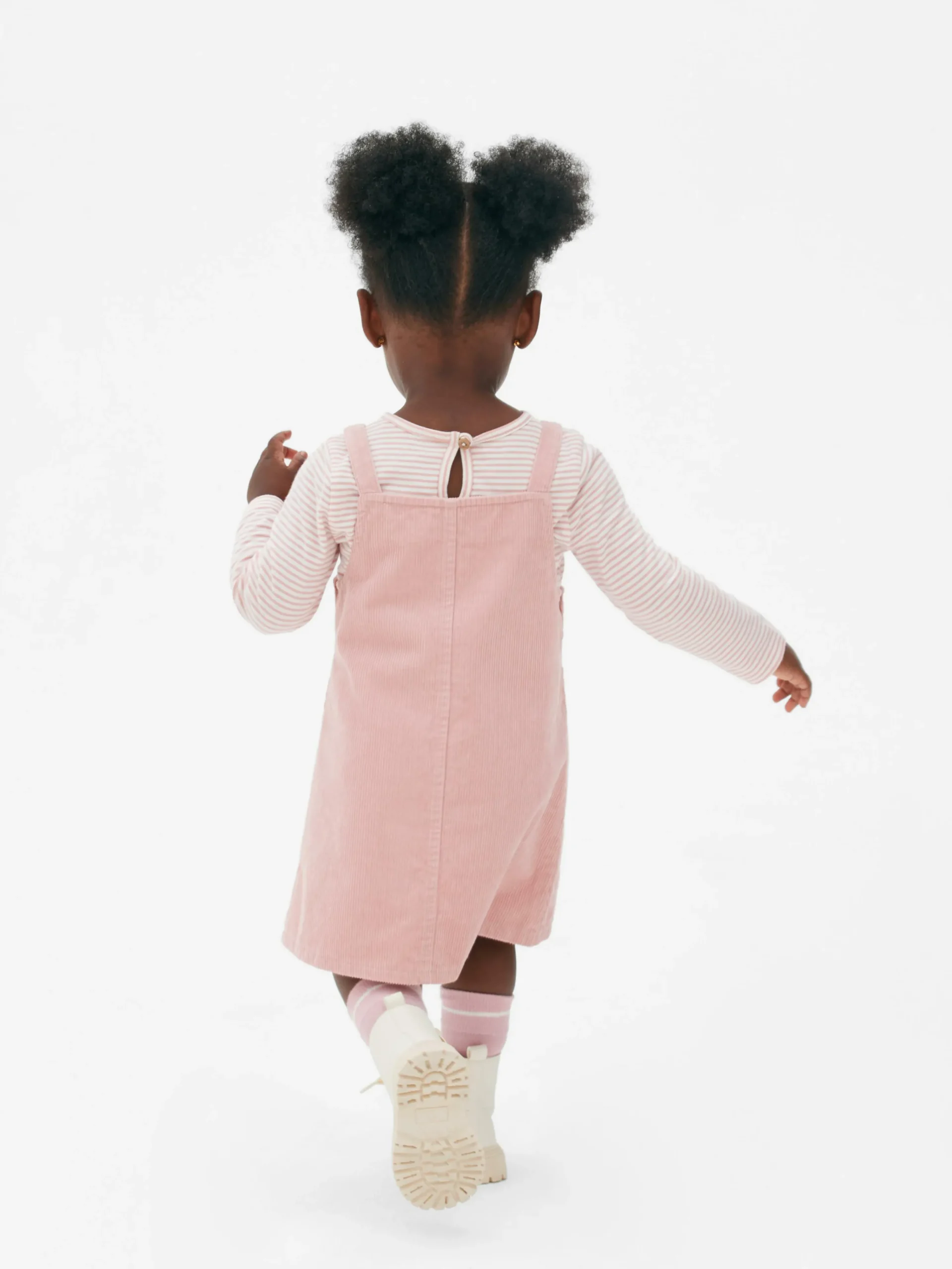 Striped T-Shirt And Corduroy Dress Set|Primark Clearance