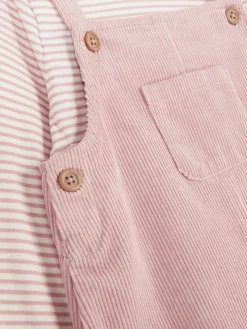 Striped T-Shirt And Corduroy Dress Set|Primark Clearance
