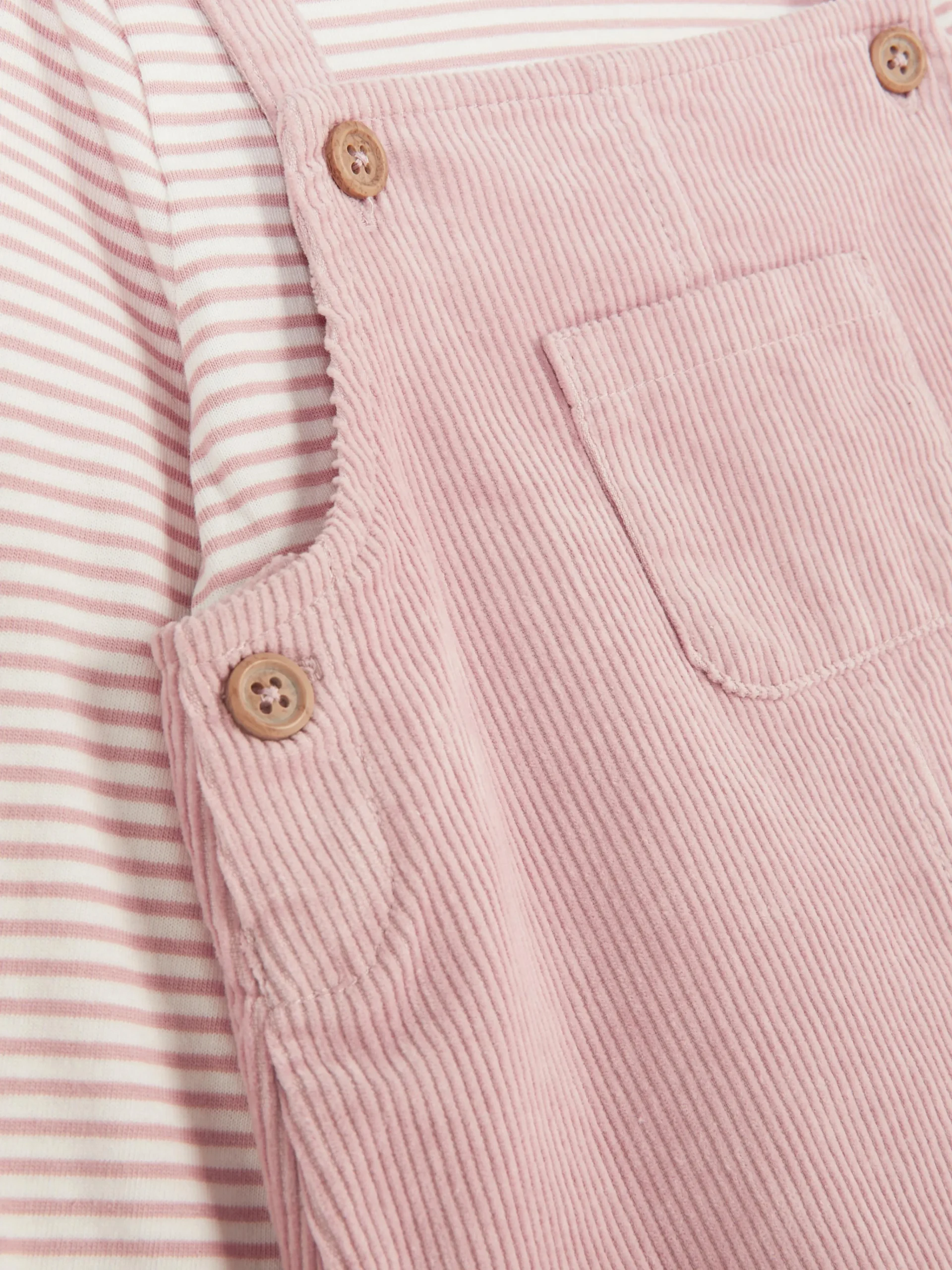 Striped T-Shirt And Corduroy Dress Set|Primark Clearance