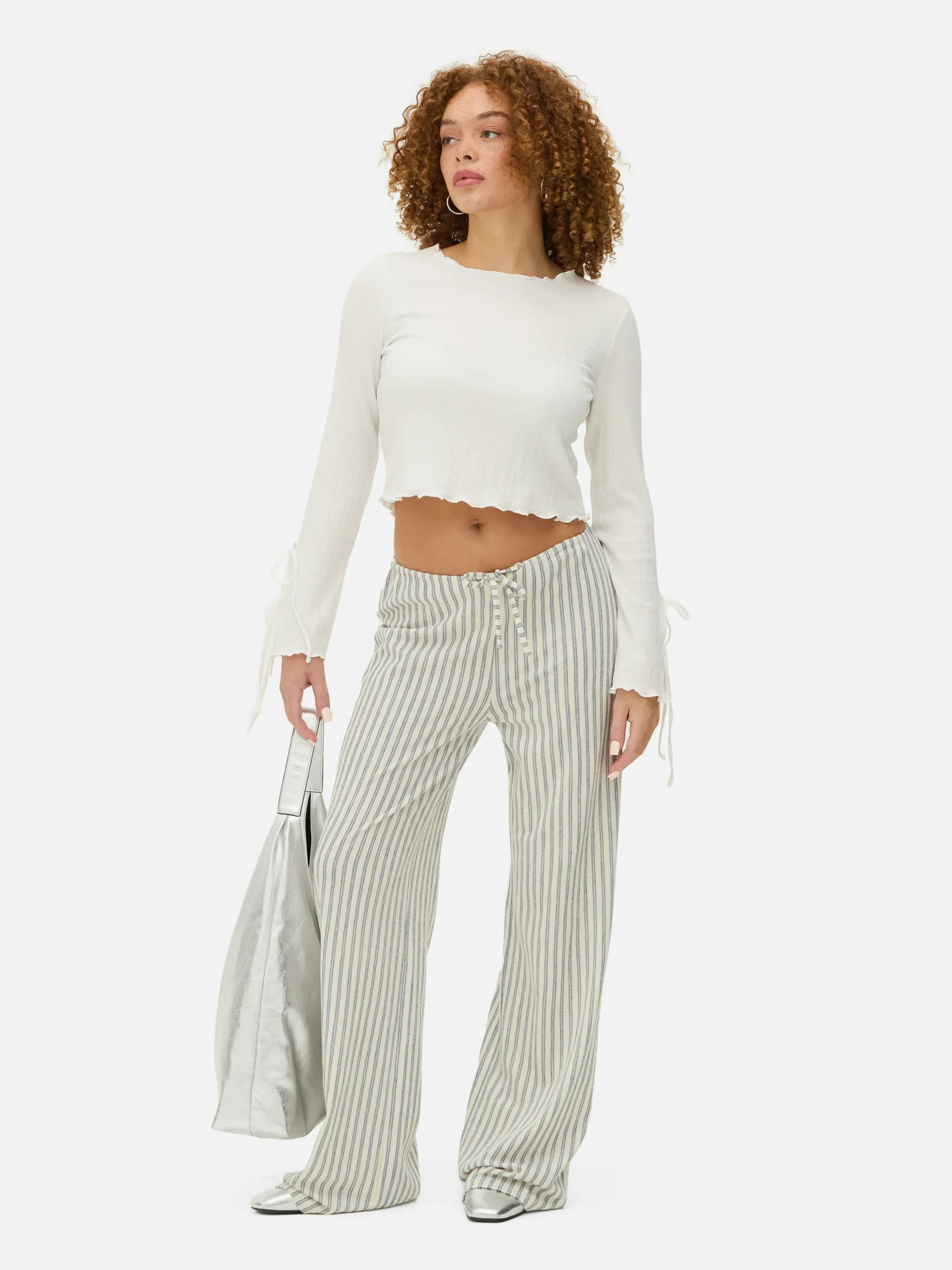 Striped Wide Leg Pants|Primark Hot