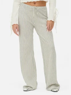 Striped Wide Leg Pants|Primark Hot