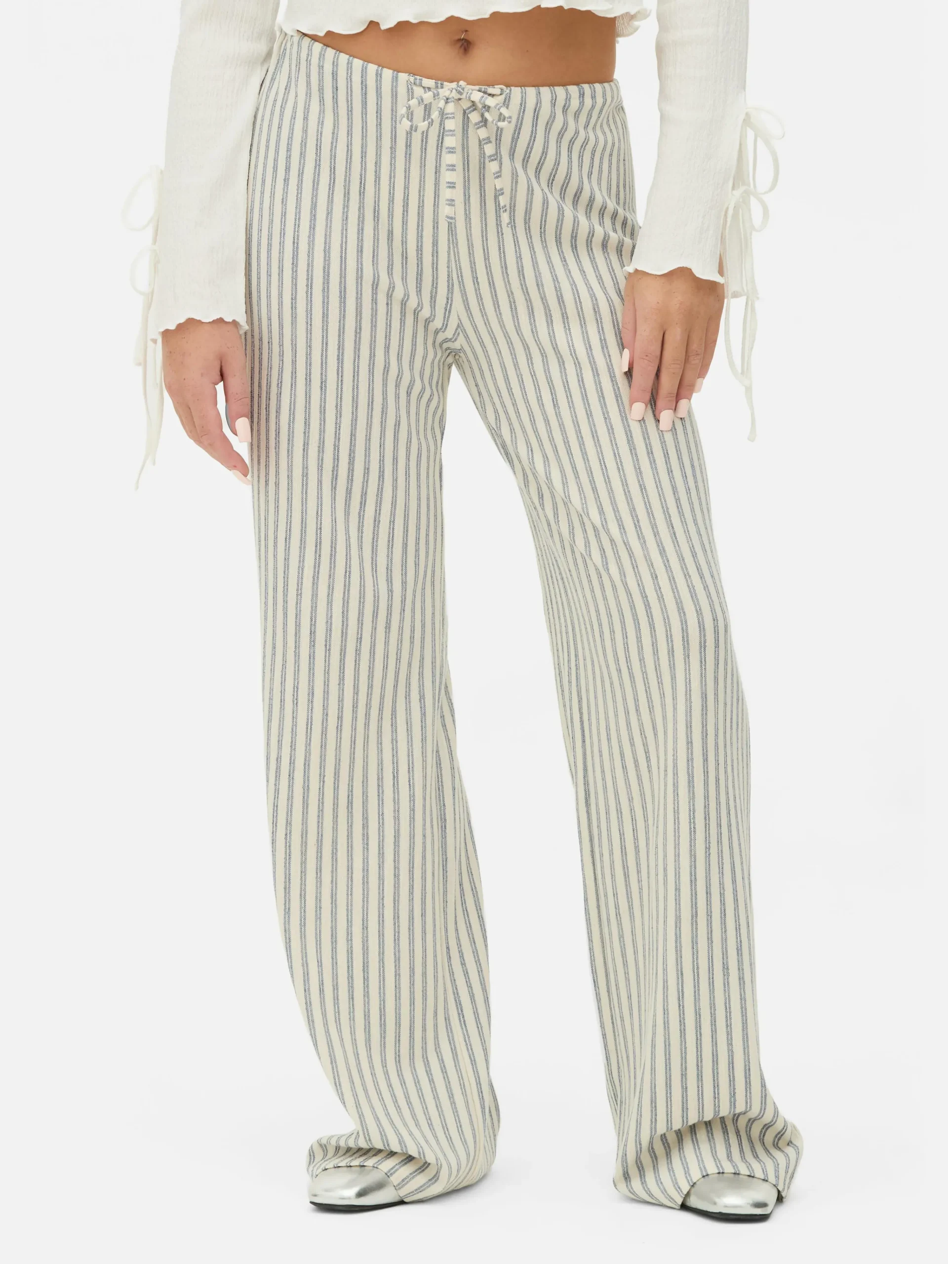 Striped Wide Leg Pants|Primark Hot