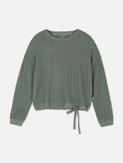 Super Soft Ribbed Bow Pajama Top|Primark Best