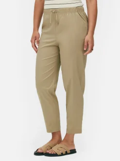 Tapered Poplin Joggers|Primark
