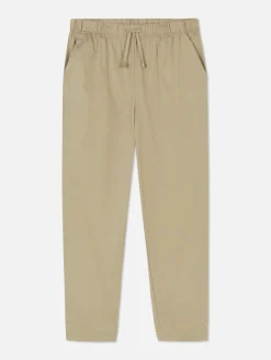 Tapered Poplin Joggers|Primark