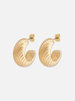 Textured Hoop Earrings|Primark New