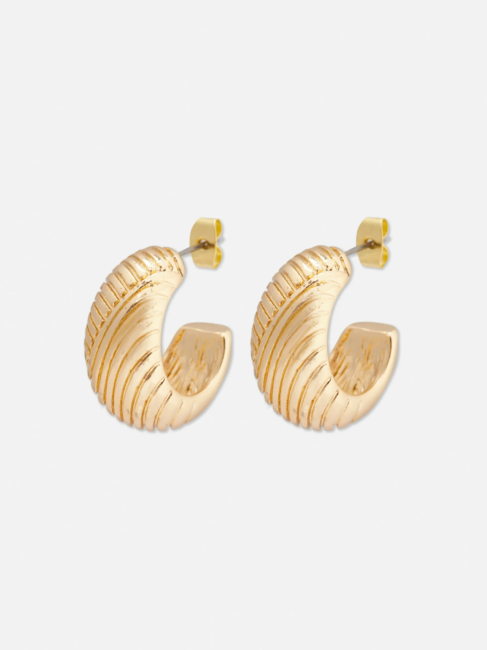 Textured Hoop Earrings|Primark New