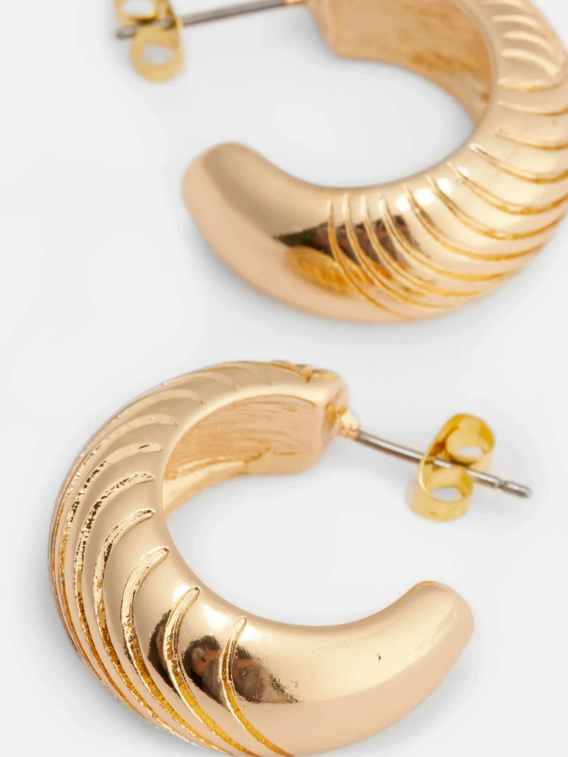 Textured Hoop Earrings|Primark New