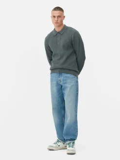 Textured Polo Sweater|Primark Outlet