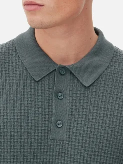 Textured Polo Sweater|Primark Outlet