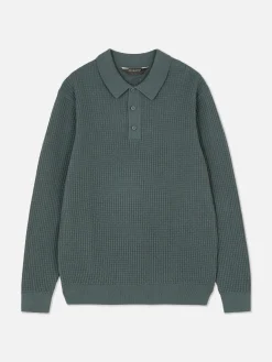 Textured Polo Sweater|Primark Outlet