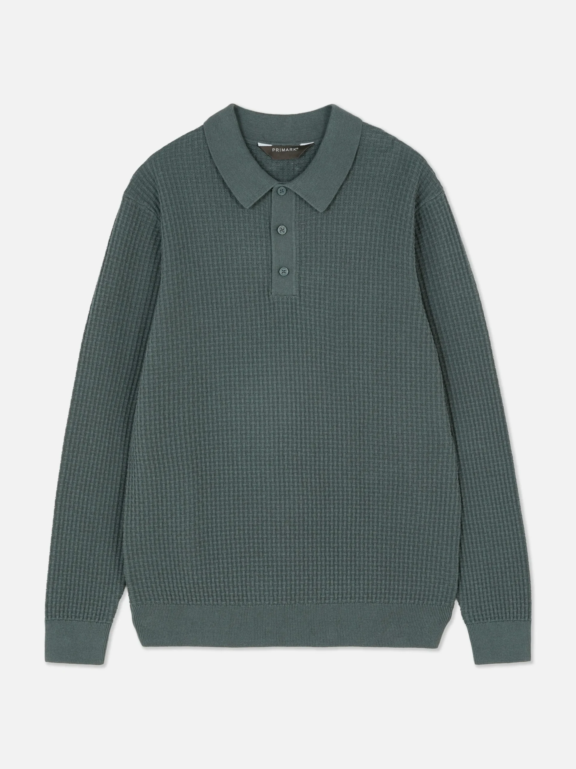 Textured Polo Sweater|Primark Outlet