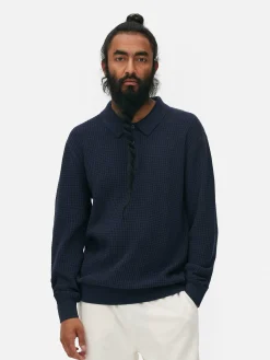 Textured Polo Sweater|Primark Outlet