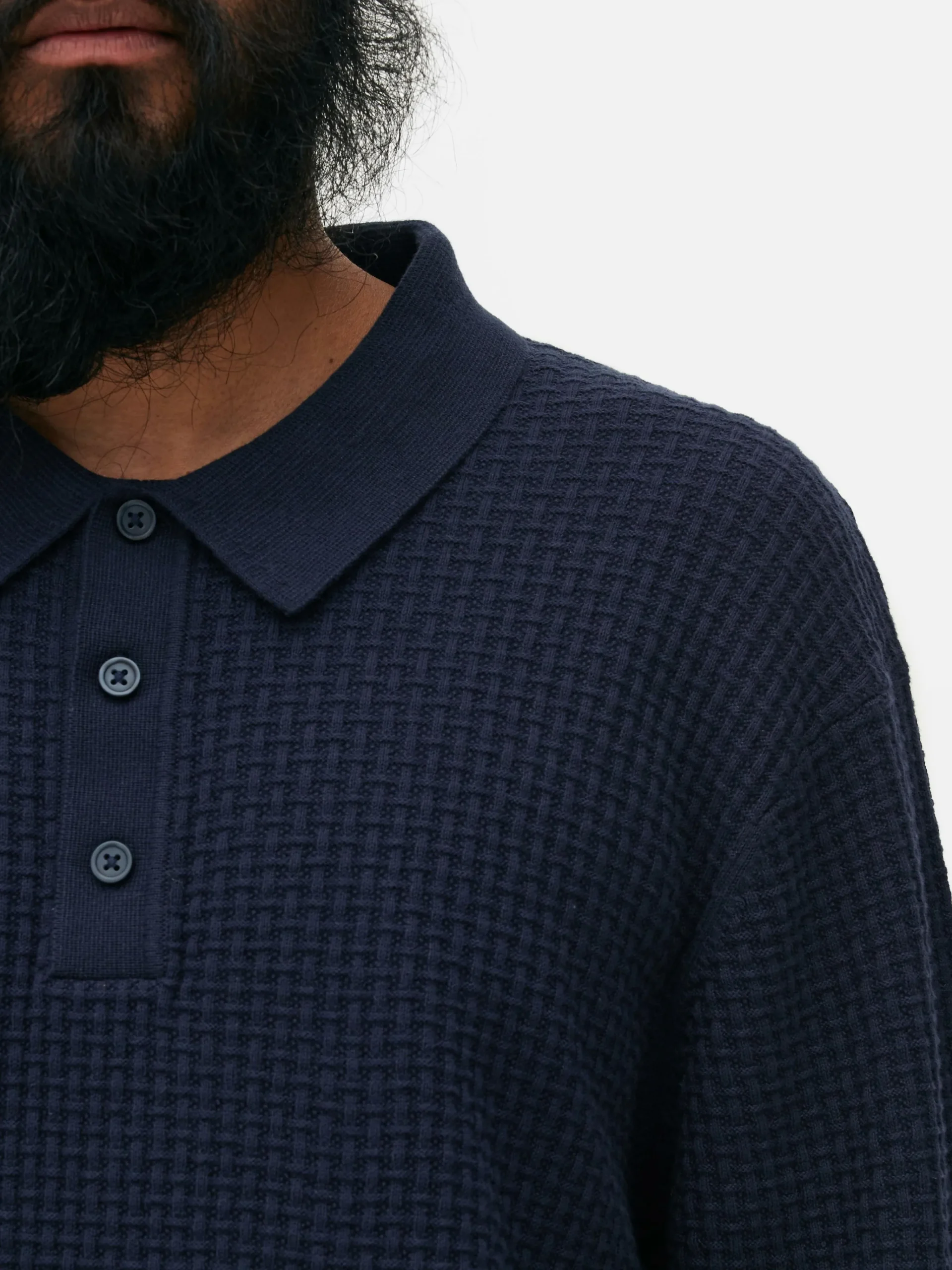 Textured Polo Sweater|Primark Outlet