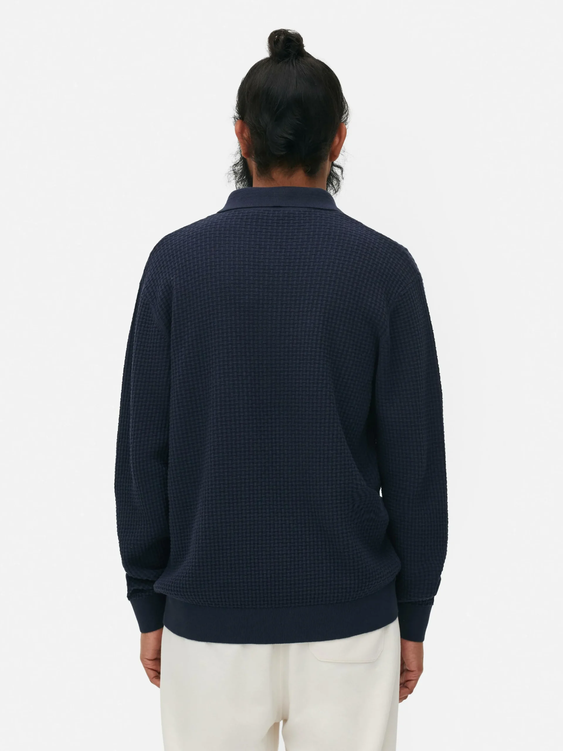 Textured Polo Sweater|Primark Outlet