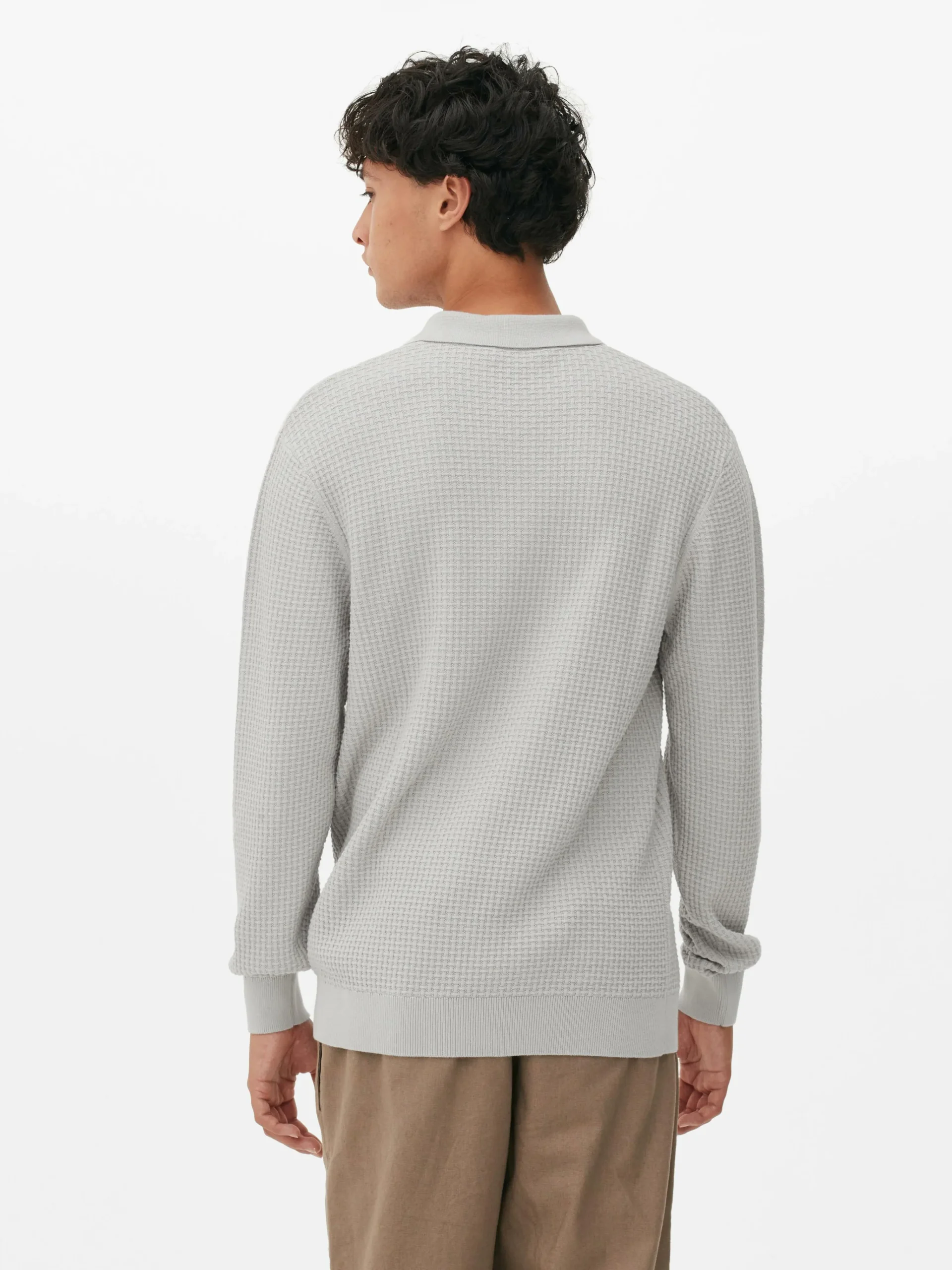 Textured Polo Sweater|Primark Hot