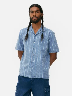 Textured Striped Short Sleeve Shirt|Primark