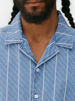 Textured Striped Short Sleeve Shirt|Primark