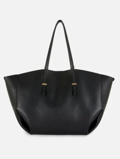 The Edit Faux Leather Large Shopper|Primark Online