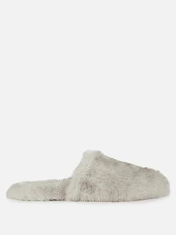 The Edit Fluffy Mule Slippers|Primark Online