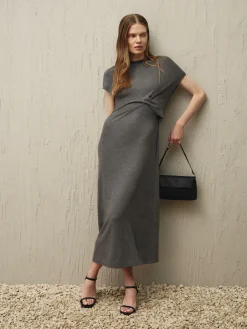 The Edit Jersey Twist Midi Dress|Primark Best