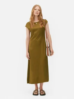 The Edit Satin Midi Dress|Primark Outlet