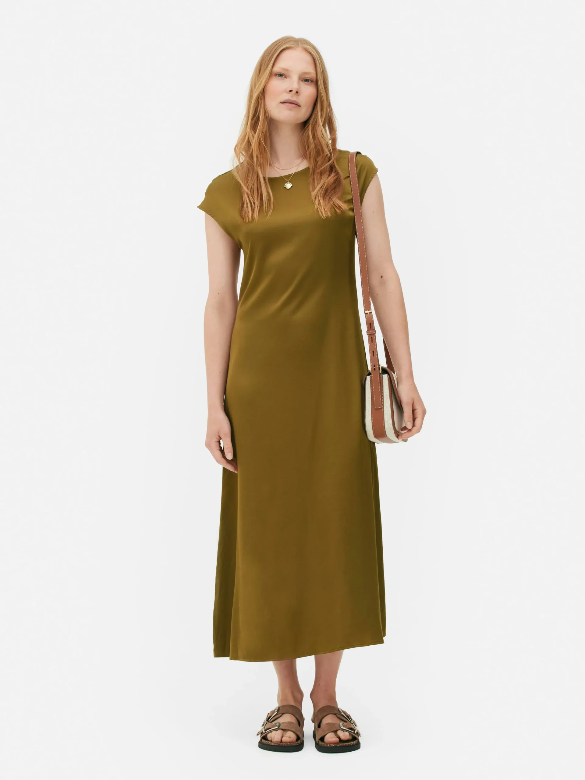 The Edit Satin Midi Dress|Primark Outlet
