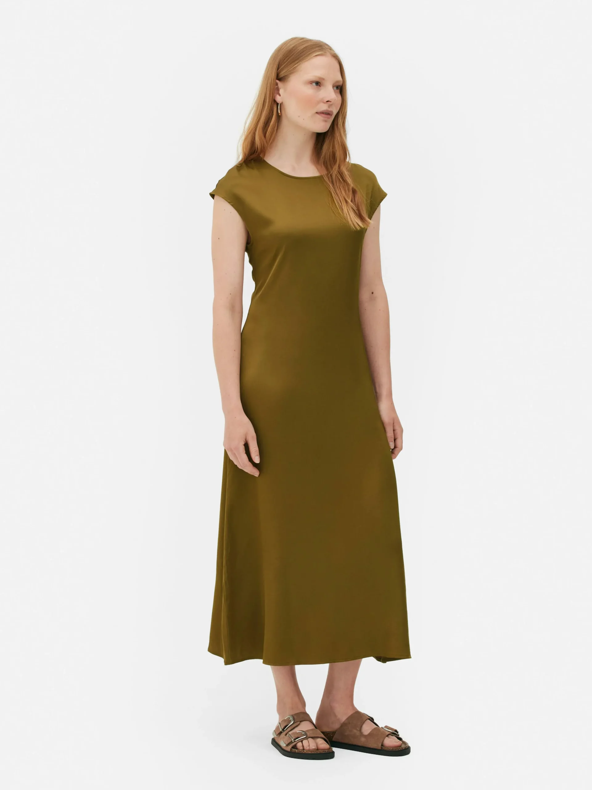 The Edit Satin Midi Dress|Primark Outlet