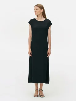 The Edit Satin Midi Dress|Primark Online