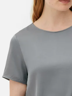 The Edit Satin T-Shirt|Primark Discount