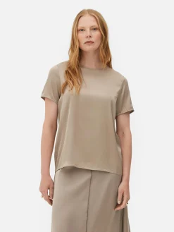 The Edit Satin T-Shirt|Primark Sale