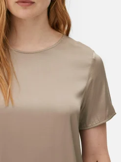 The Edit Satin T-Shirt|Primark Sale