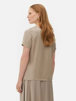 The Edit Satin T-Shirt|Primark Sale
